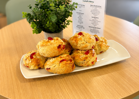 Scones on table